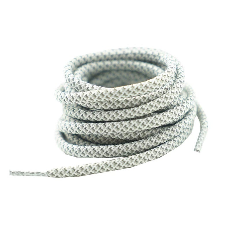 Decker Round Reflective Shoelaces 2 Pairs 1 Pair White + 1 Pair Black 5/32â€ Thick Night Jog Running Safe for Men & Women (54"(137 cm)) - Image 5